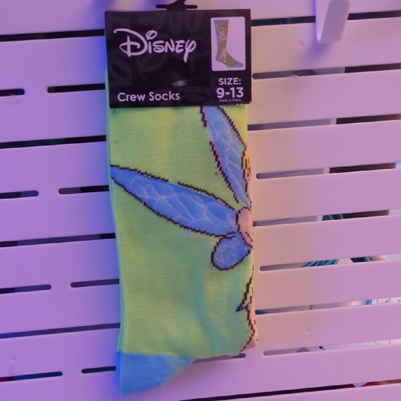 Disney Other - Disney Tinkerbell Crew Socks